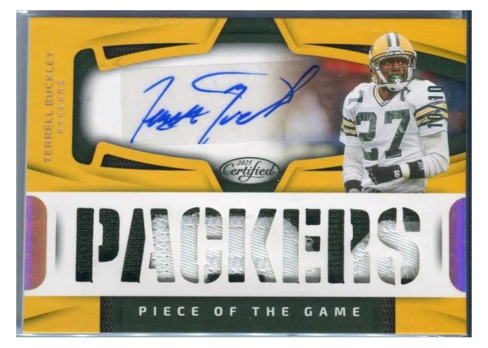2025 Panini Certified Piece of the Game Signature Terrell Buckley #POGS-TBY card