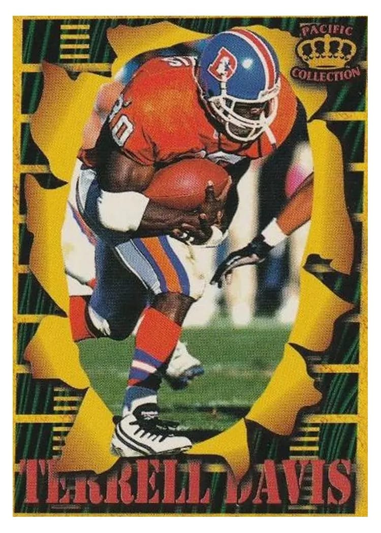 1996 Pacific Invincible Smash Mouth Terrell Davis #SM48 card