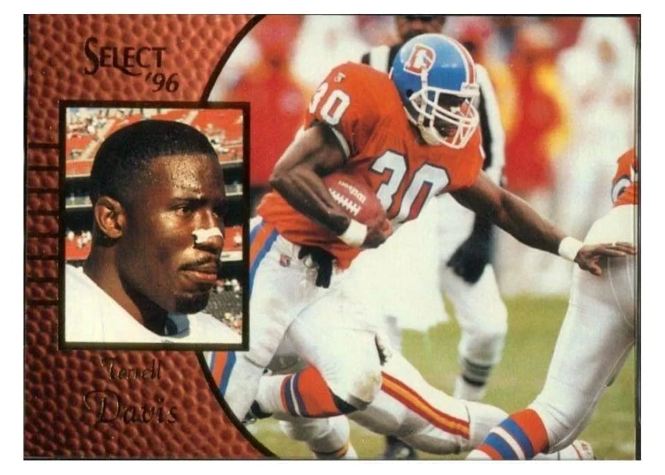 1996 Select Terrell Davis #64 card