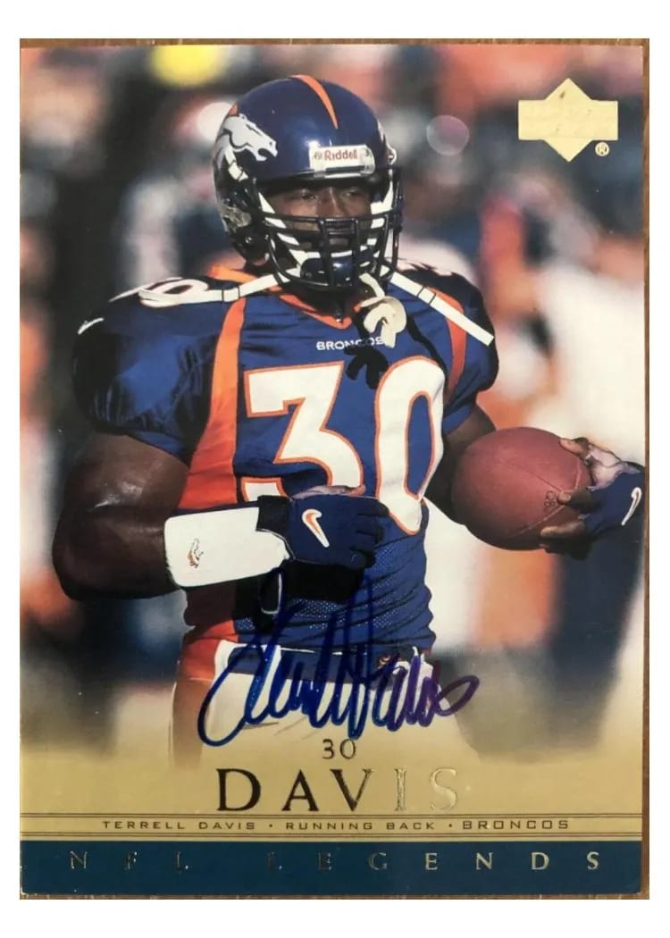 2000 Upper Deck Legends Autographs Terrell Davis card