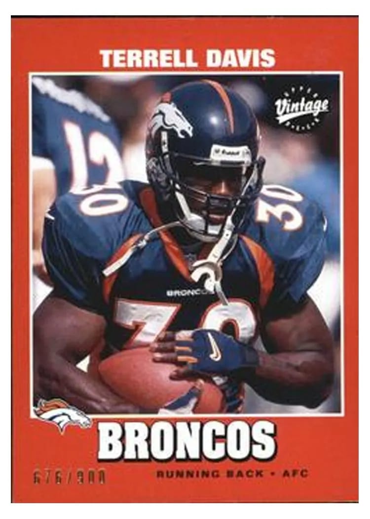 2000 Upper Deck Vintage Preview Terrell Davis #55 card