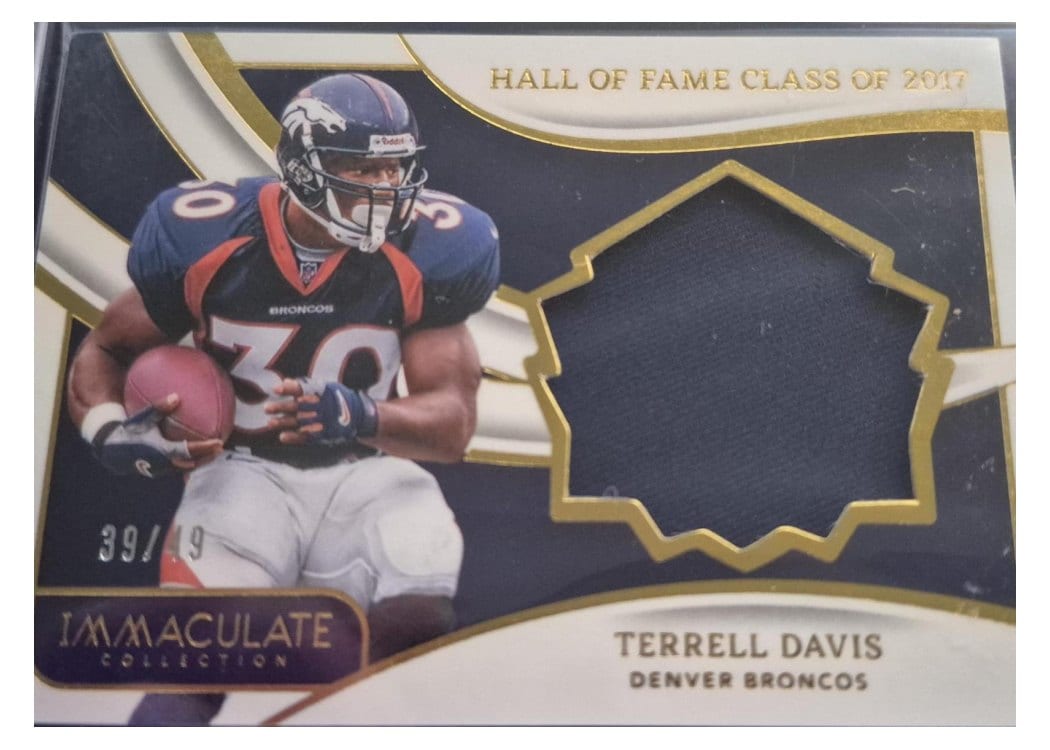 2024 Panini Immaculate Collection Immaculate HOF Jerseys Terrell Davis #10 card
