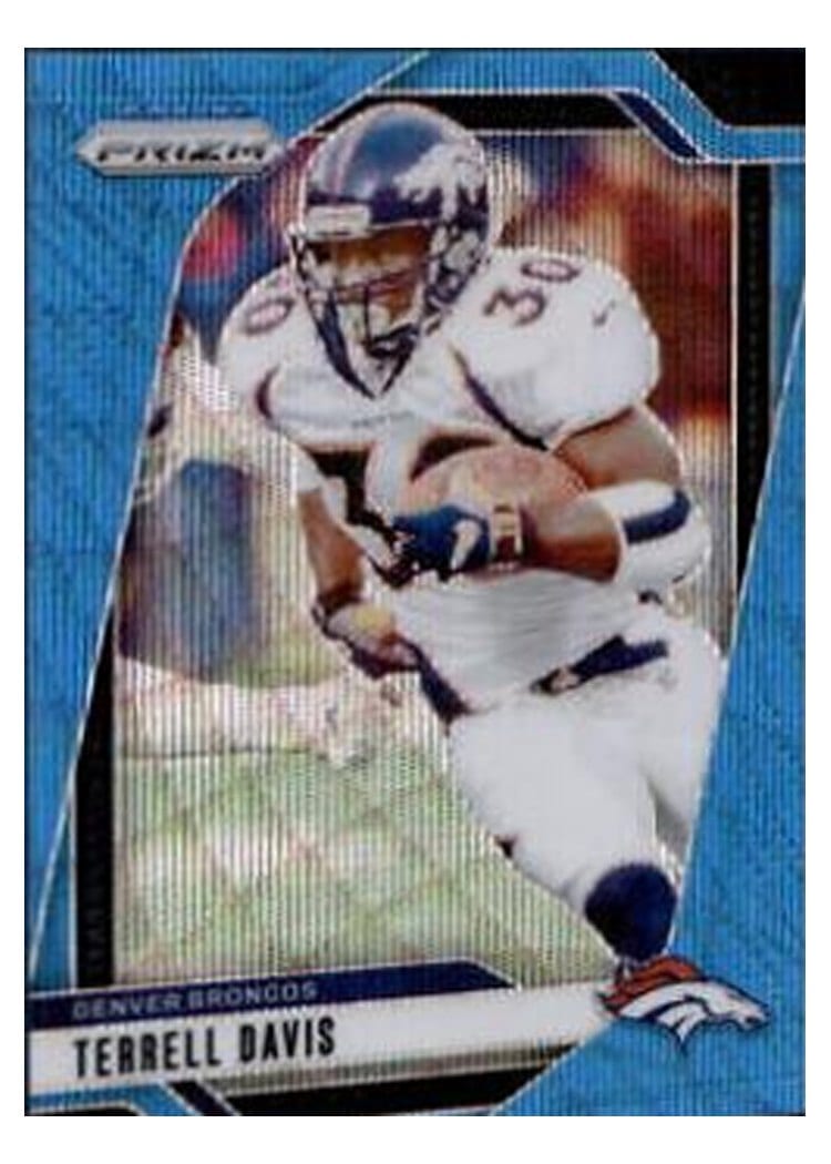 2024 Panini Prizm Base Set Terrell Davis Blue Wave #91 card