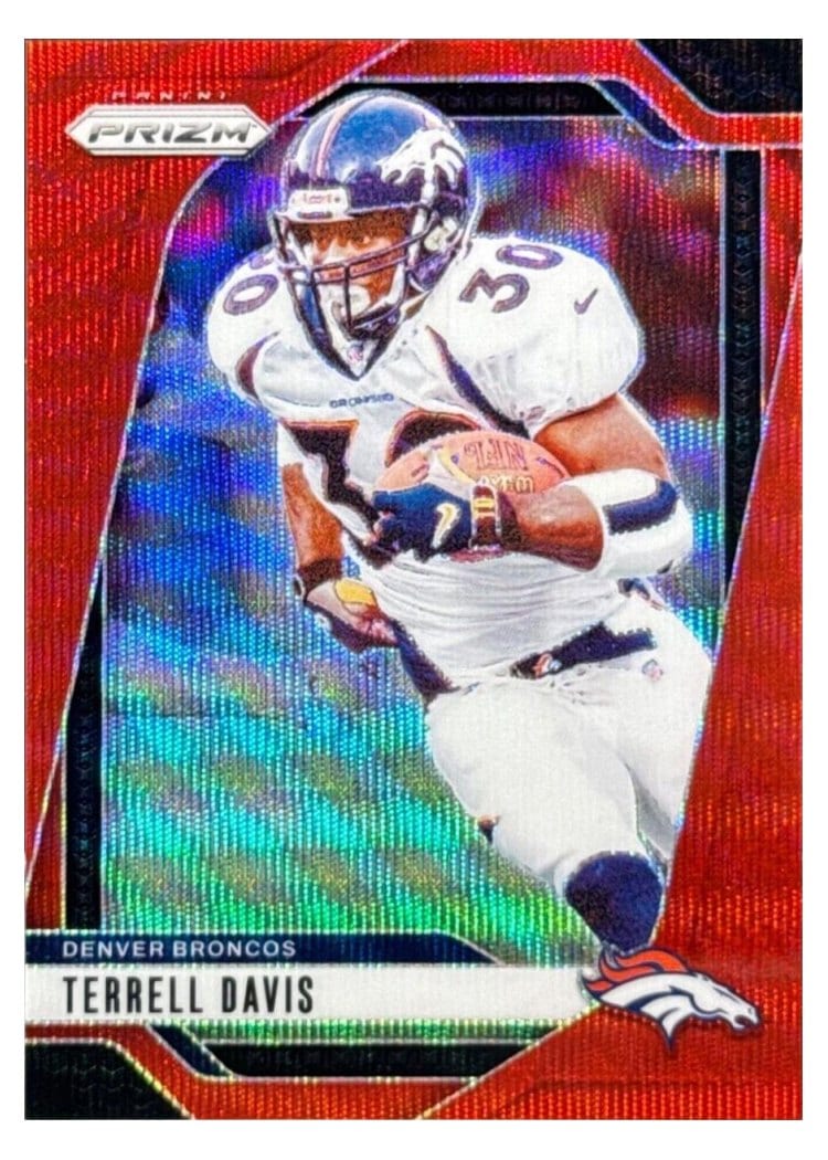 2024 Panini Prizm Base Set Terrell Davis Red Wave #91 card