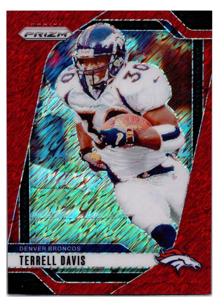 2024 Panini Prizm Base Set Terrell Davis Red Shimmer #91 card