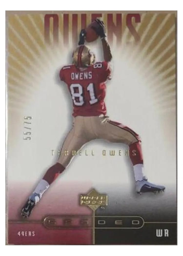 2002 Upper Deck Graded Terrell Owens #77 card