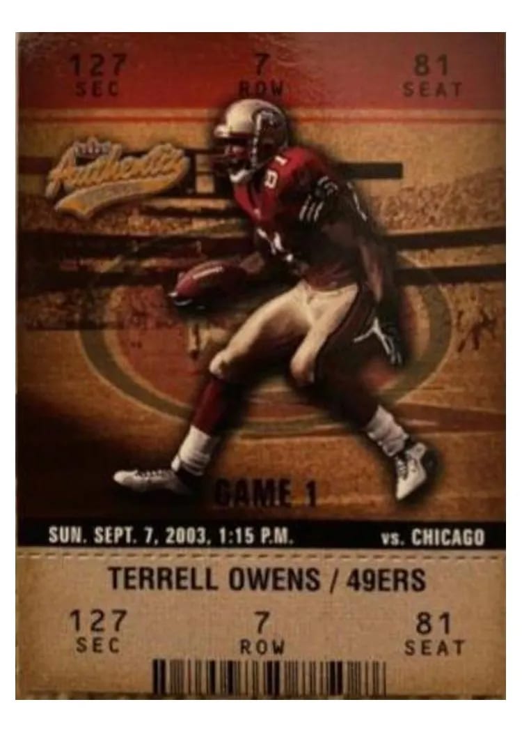 2003 Fleer Authentix Terrell Owens #24 card