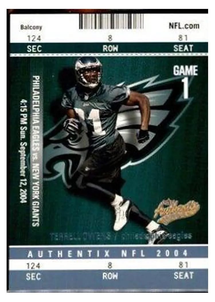 2004 Fleer Authentix Terrell Owens #16 card