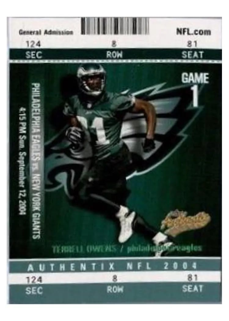 2004 Fleer Authentix Terrell Owens #16 card