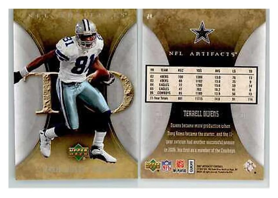 2007 Upper Deck Artifacts Terrell Owens #29 card