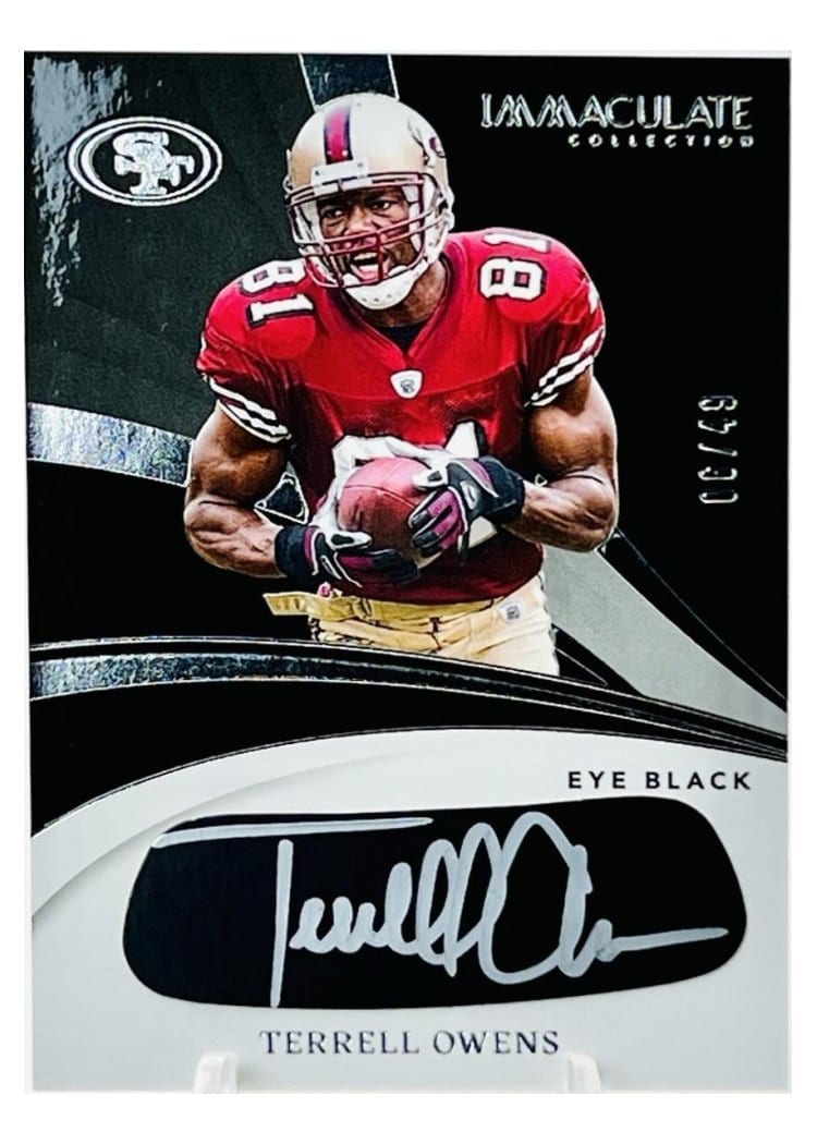 2024 Panini Immaculate Collection Immaculate Eye Black Terrell Owens #17 card