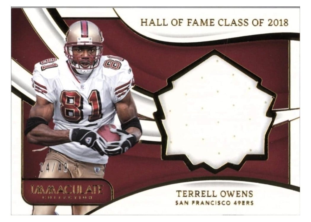 2024 Panini Immaculate Collection Immaculate HOF Jerseys Terrell Owens #12 card