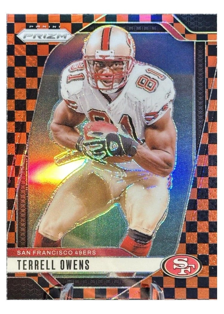 2024 Panini Prizm Base Set Terrell Owens Black Red Checker #257 card