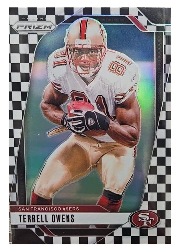2024 Panini Prizm Base Set Terrell Owens Black White Checker #257 card