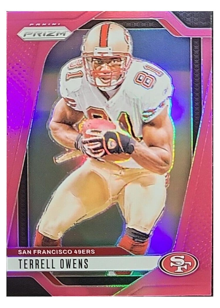 2024 Panini Prizm Base Set Terrell Owens Pink #257 card