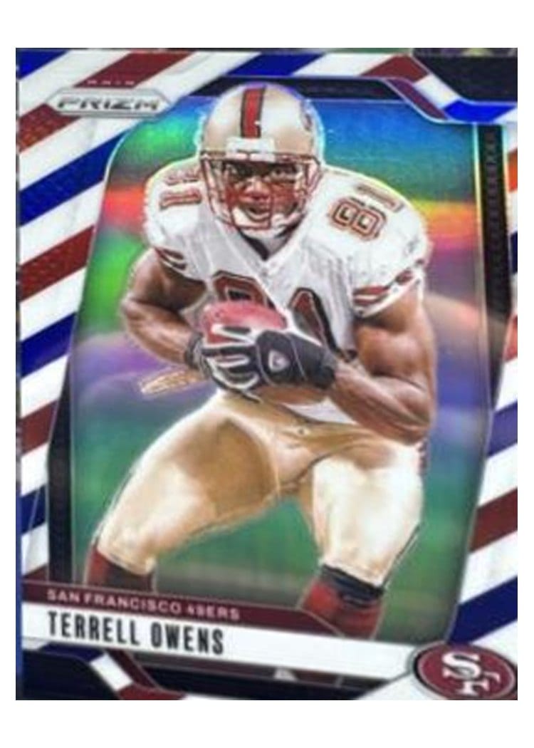 2024 Panini Prizm Base Set Terrell Owens Red White Blue #257 card