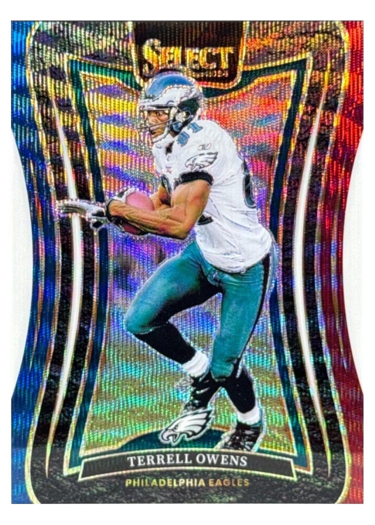2024 Panini Select Base Set Terrell Owens Tri-Color Prizm #362 card