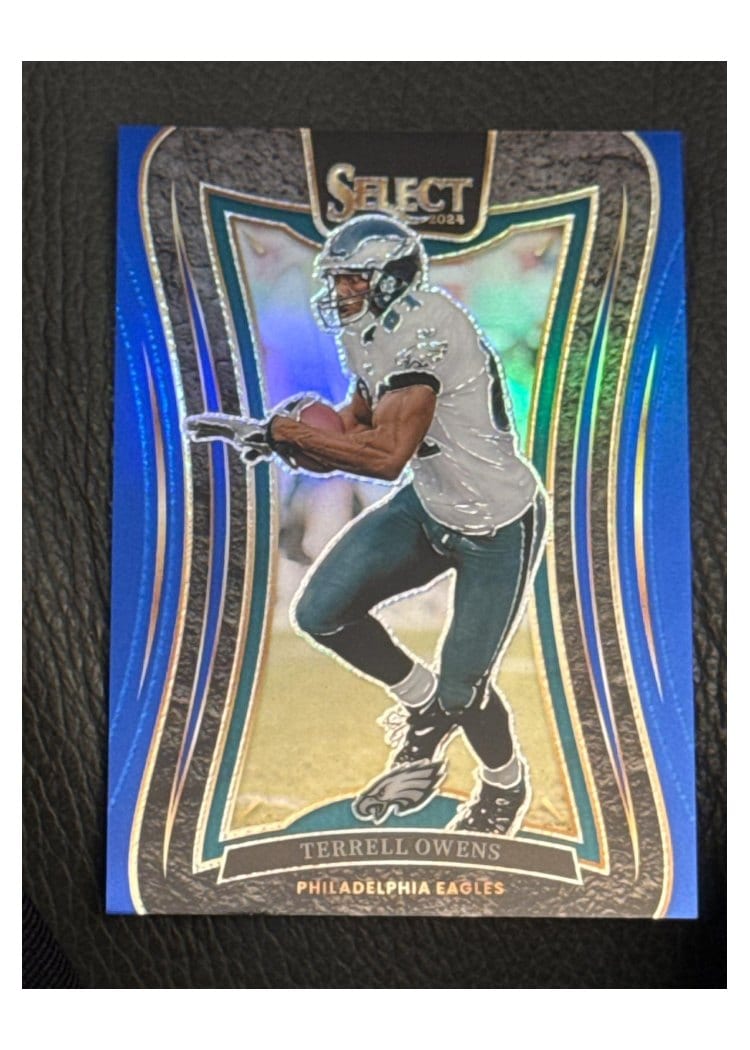 2024 Panini Select Base Set Terrell Owens Blue Prizm #362 card