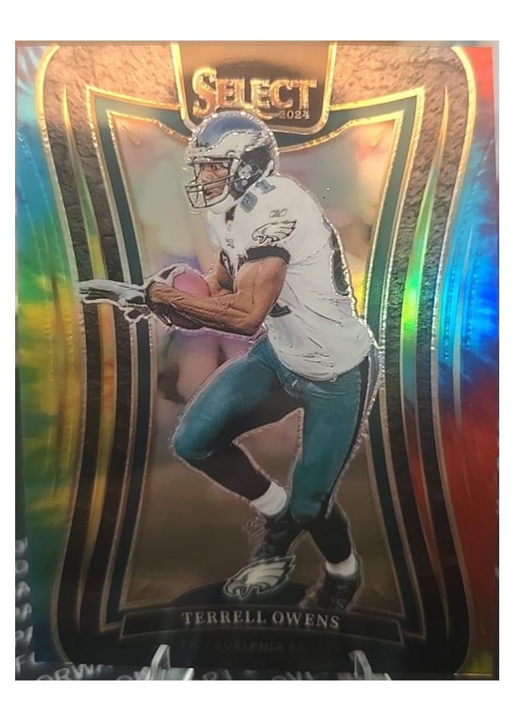 2024 Panini Select Base Set Terrell Owens Tie-Dye Prizm #362 card