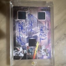 2024 Panini Zenith Z Summit Autographs Terrell Owens / Donovan McNabb / Harold Carmichael #ZSA-EAG card