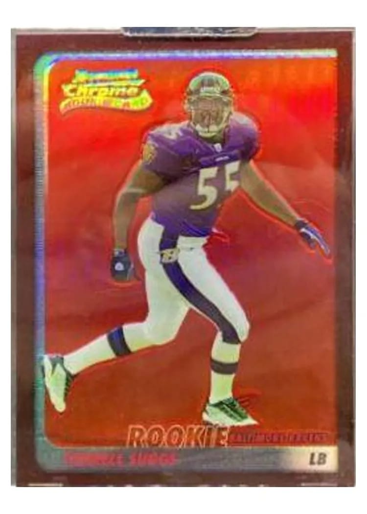 2003 Bowman Chrome Terrell Suggs Red Refractor #128 card