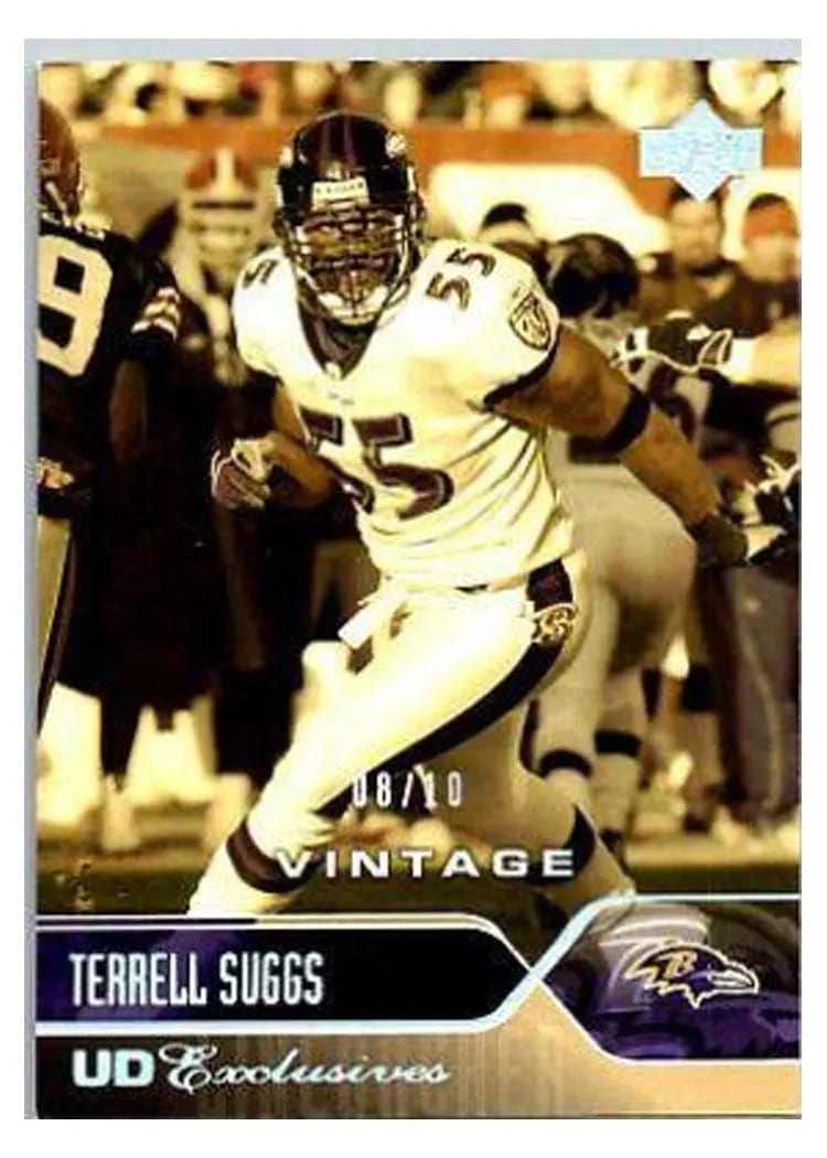 2004 Upper Deck Terrell Suggs UD Exclusives Vintage #18 card