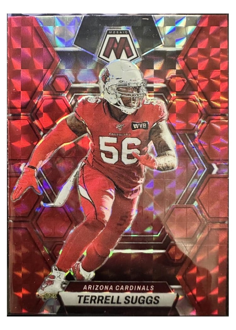 2023 Panini Mosaic Base Set Terrell Suggs Red #4 card