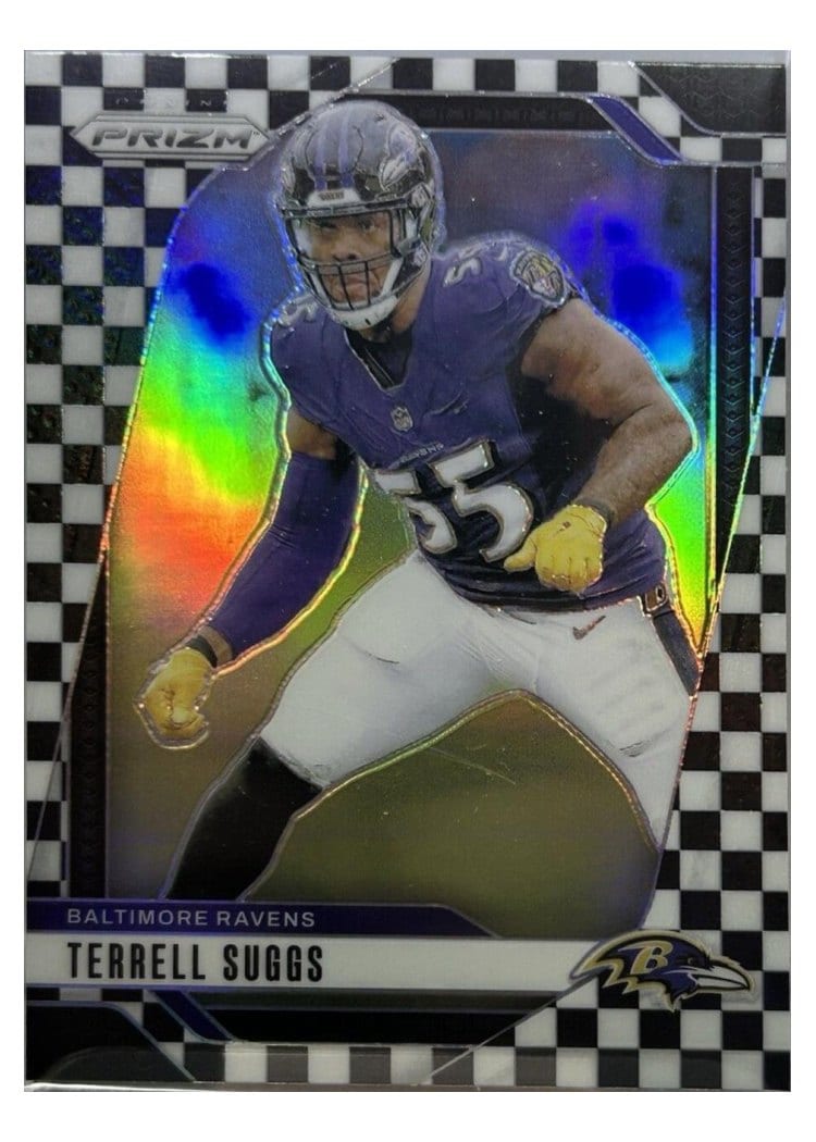 2024 Panini Prizm Base Set Terrell Suggs Black White Checker #26 card
