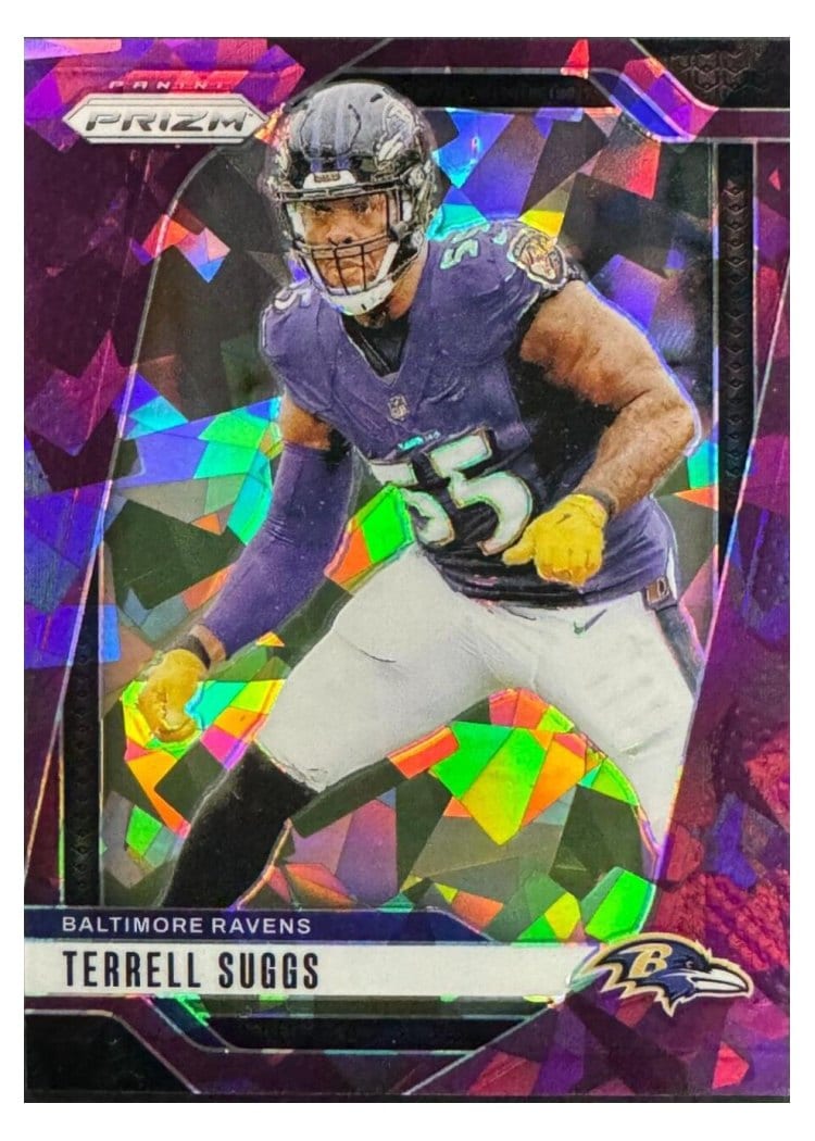 2024 Panini Prizm Base Set Terrell Suggs Purple Ice #26 card