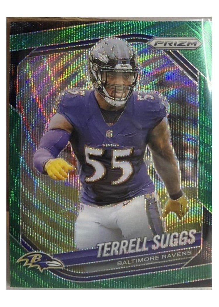 2025 Panini Prizm Base Set Terrell Suggs Green Wave #93 card