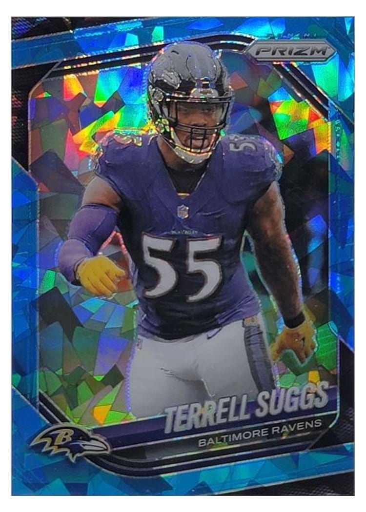 2025 Panini Prizm Base Set Terrell Suggs Blue Ice #93 card