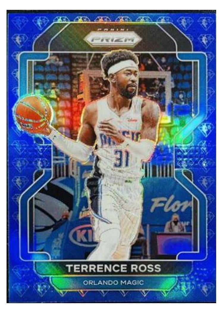 2021-22 Panini Prizm Base Set Terrence Ross Blue Prizm #189 card