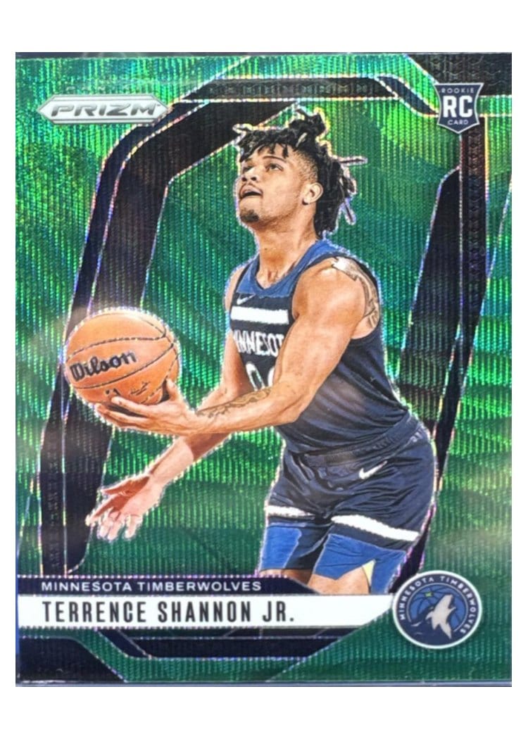 2024-25 Panini Prizm Base Set Terrence Shannon Jr. Green Wave #224 card