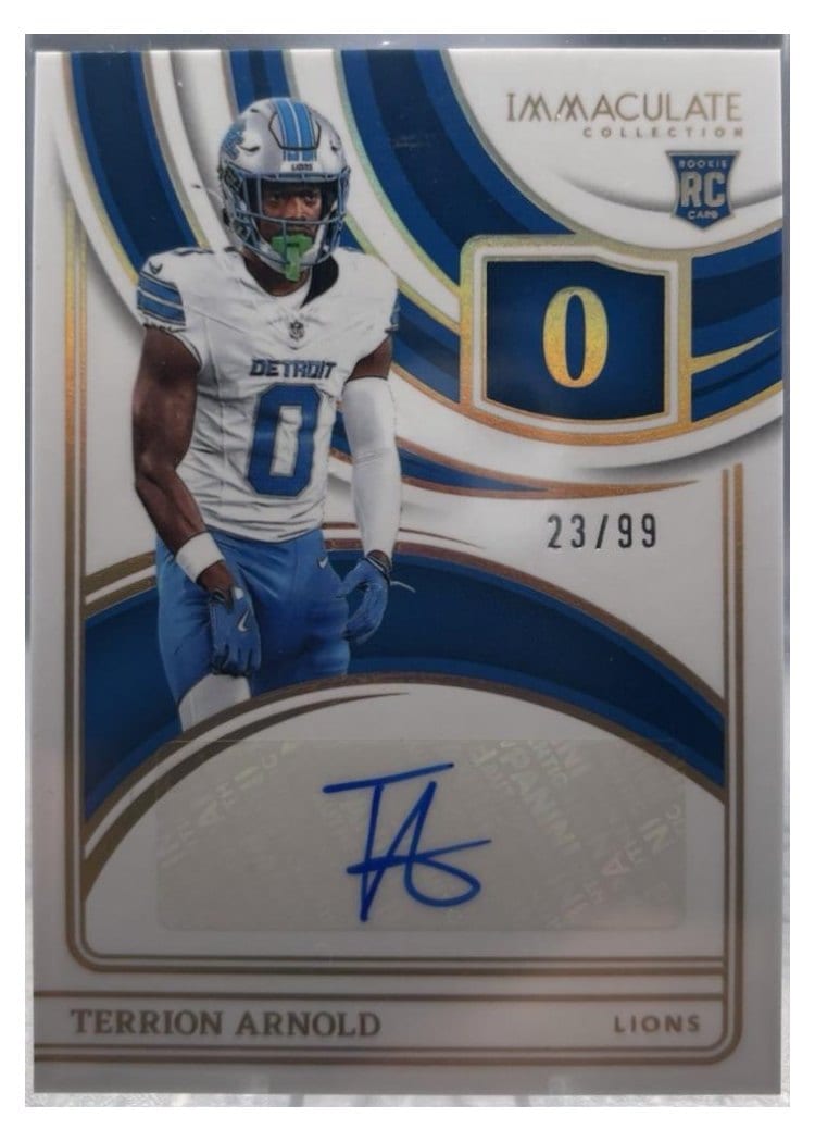 2024 Panini Immaculate Collection Immaculate Numbers Signatures Terrion Arnold #20 card