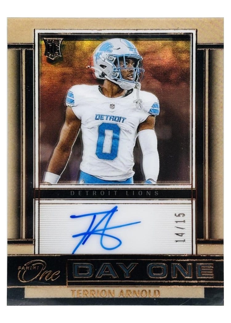 2024 Panini One Day One Autographs Terrion Arnold #140 card