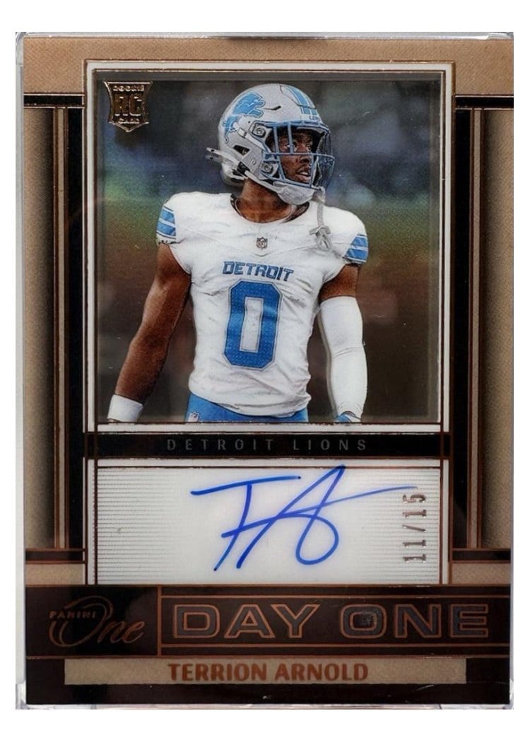 2024 Panini One Day One Autographs Terrion Arnold #140 card