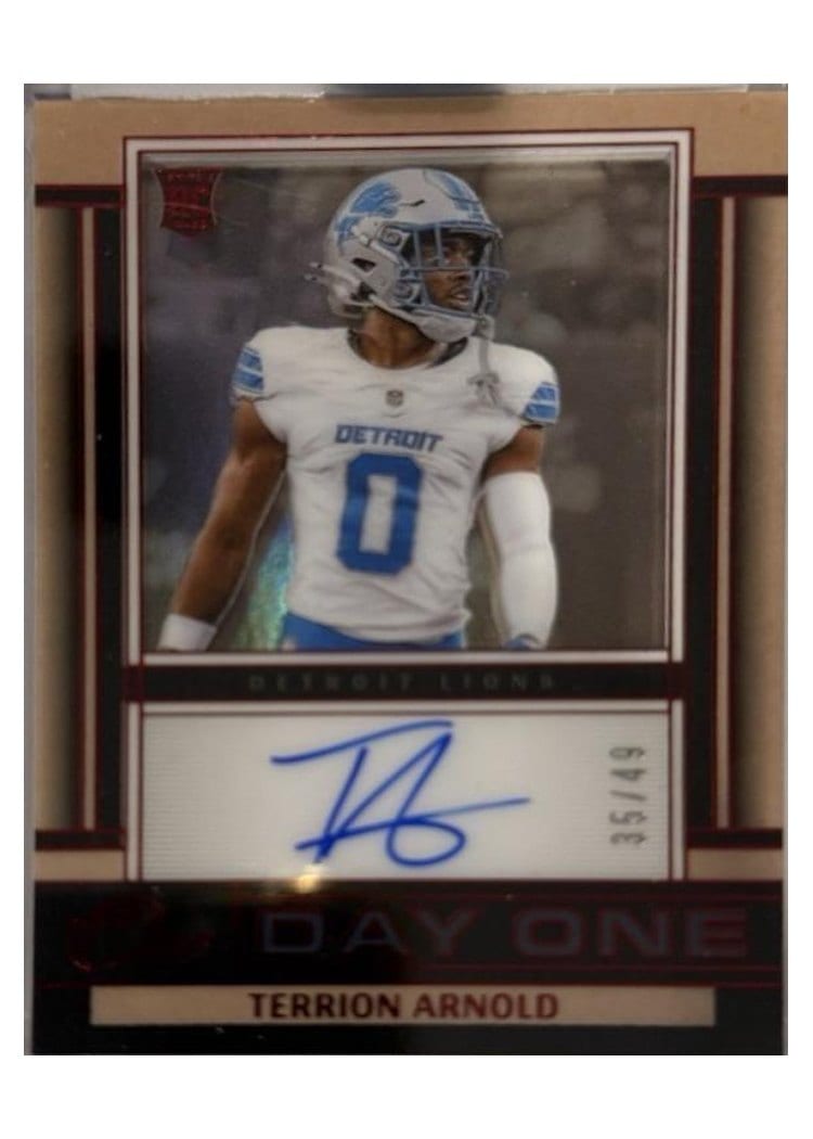 2024 Panini One Day One Autographs Terrion Arnold #140 card