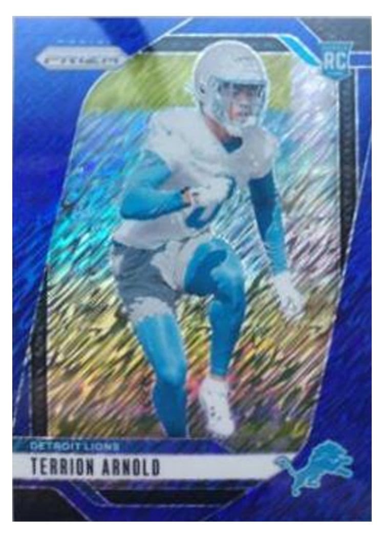 2024 Panini Prizm Base Set Terrion Arnold Blue Shimmer #389 card