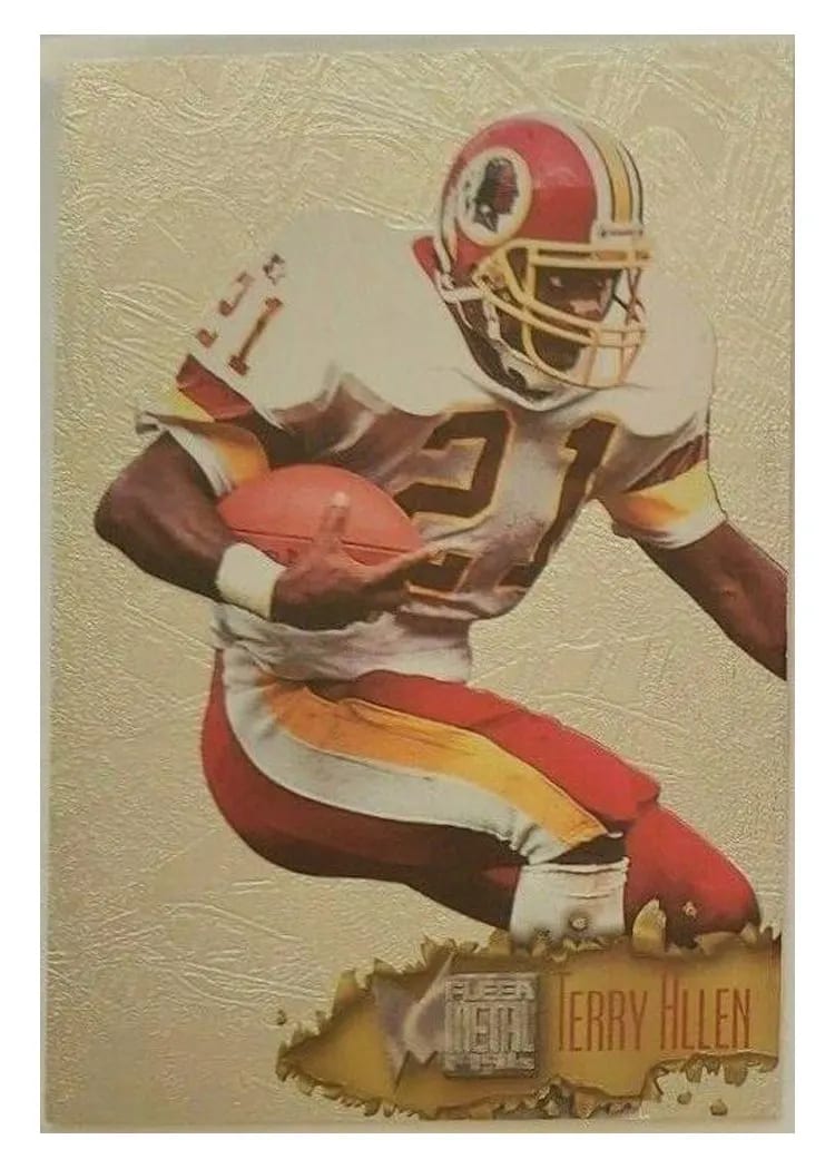 1996 Fleer Metal Terry Allen #120PM card