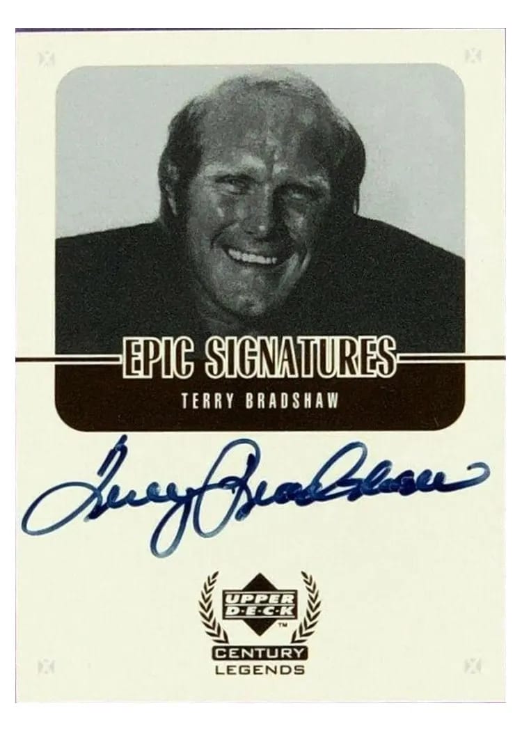 1999 Upper Deck Century Legends Epic Signatures Terry Bradshaw #TB card