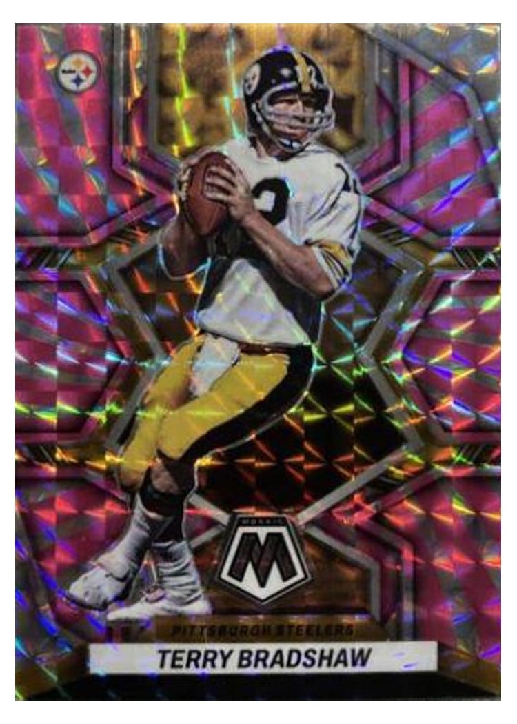 2022 Panini Mosaic Base Set Terry Bradshaw Pink Swirl #244 card
