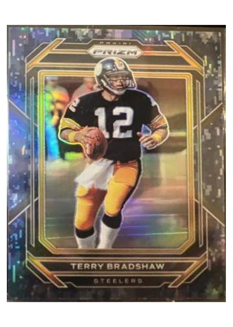 2022 Panini Prizm Base Set Terry Bradshaw Navy Camo #252 card