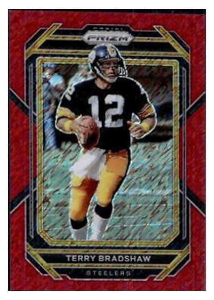 2022 Panini Prizm Base Set Terry Bradshaw Red Shimmer #252 card