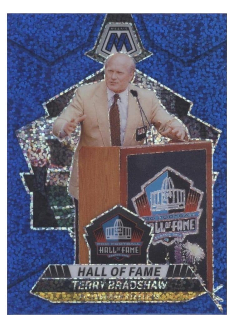 2024 Panini Mosaic Base Set Terry Bradshaw Blue Sparkle #296 card