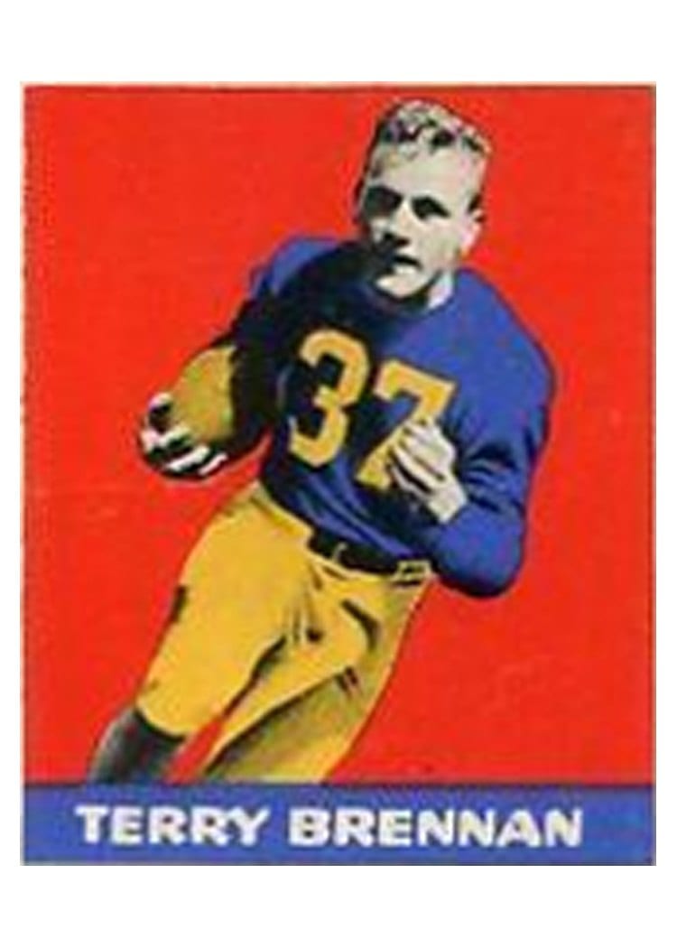 1948 Leaf Terry Brennan #11 card