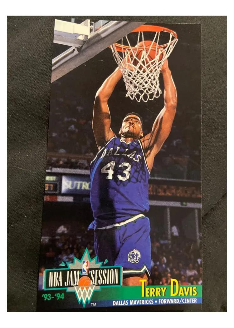 1993 Fleer Jam Session Terry Davis #45 card
