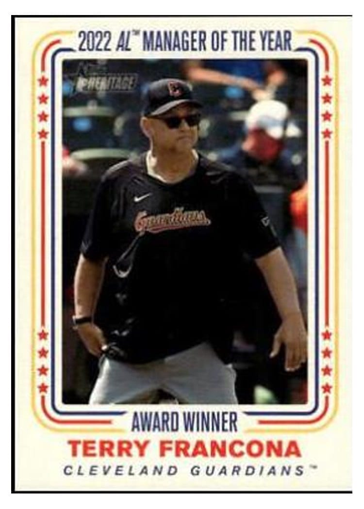2023 Topps Heritage Award Winners Terry Francona #AW-8 card