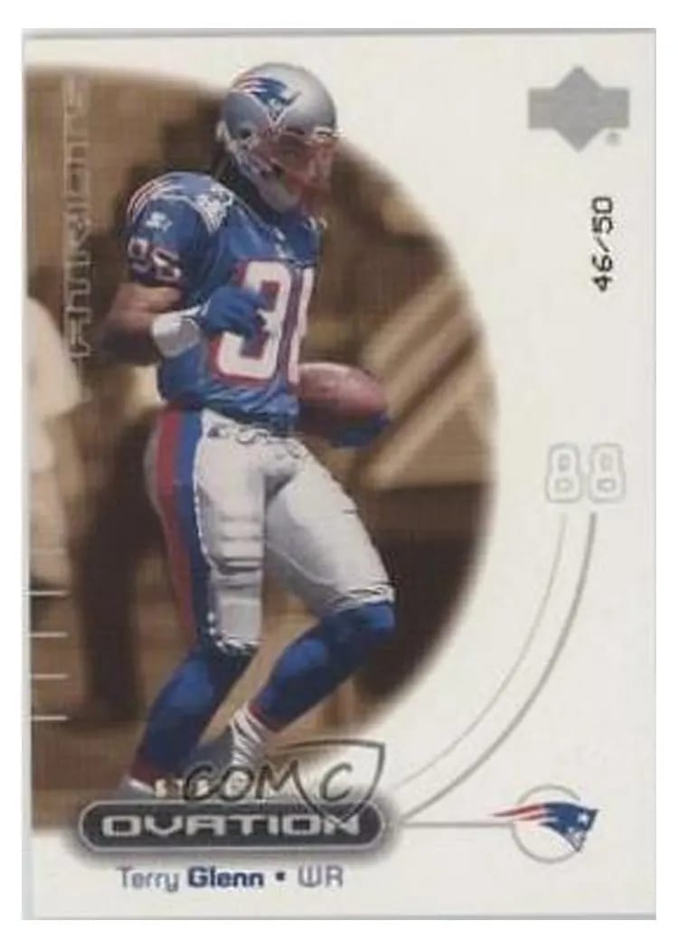 2000 Upper Deck Ovation Terry Glenn Standing Ovation #34 card