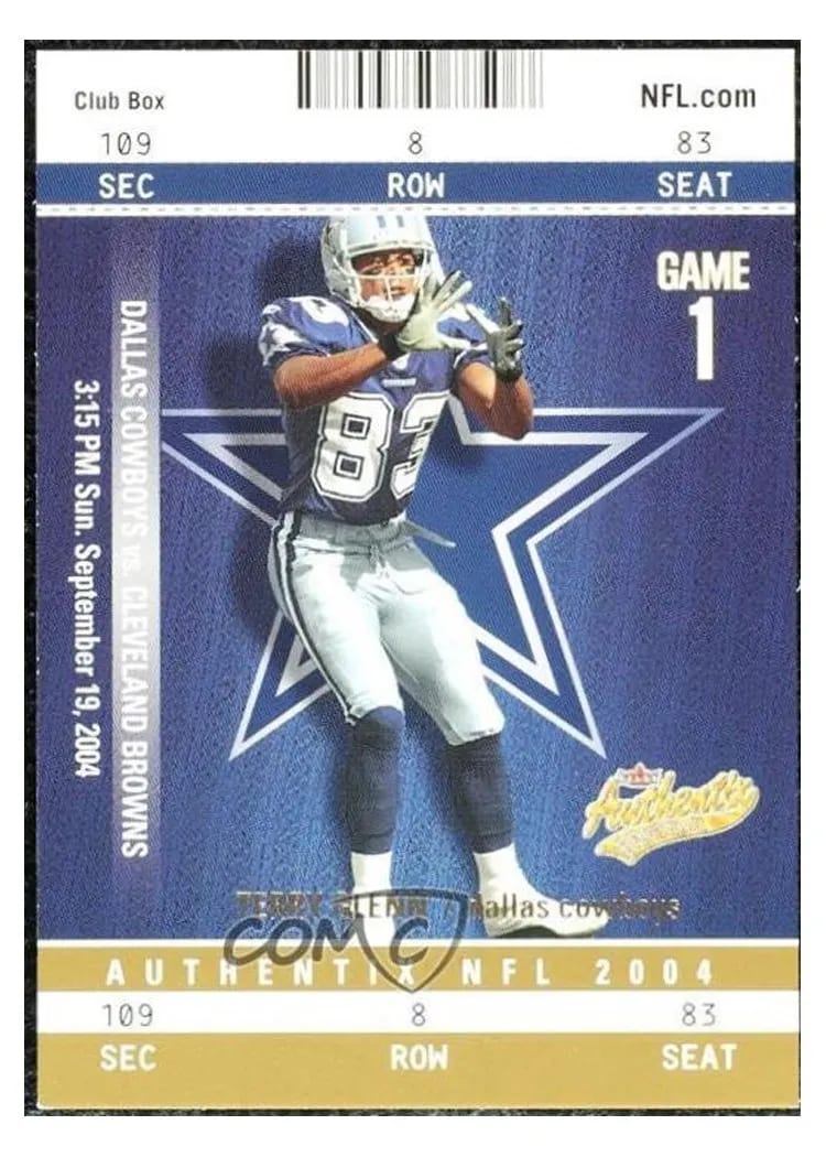 2004 Fleer Authentix Terry Glenn #3 card