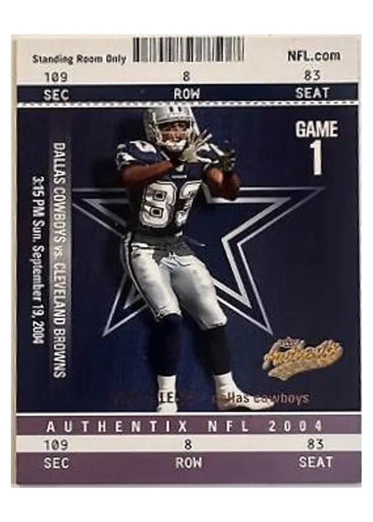 2004 Fleer Authentix Terry Glenn #3 card